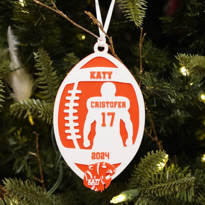 Katy Tiger Ornament with Player Number