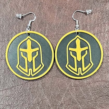 Jordan HS Round Earrings - Helmet