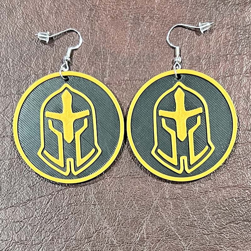 Jordan HS Round Earrings - Helmet