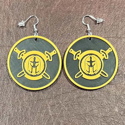 Jordan HS Round Earrings - Swords