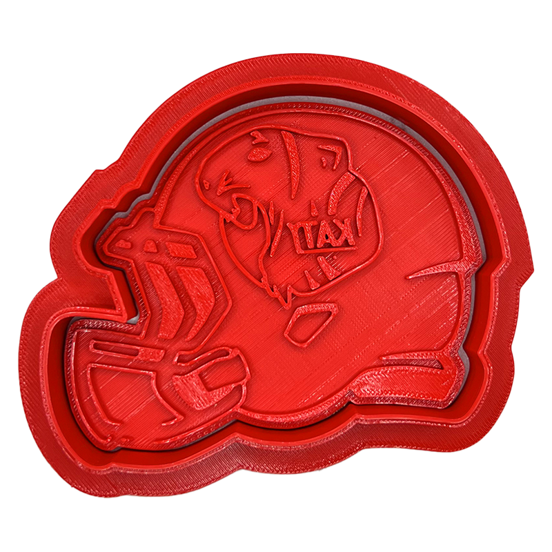 Katy HS - Helmet Cookie Cutter with Stamp