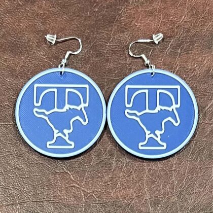 Katy Taylor Round Earrings - Blue