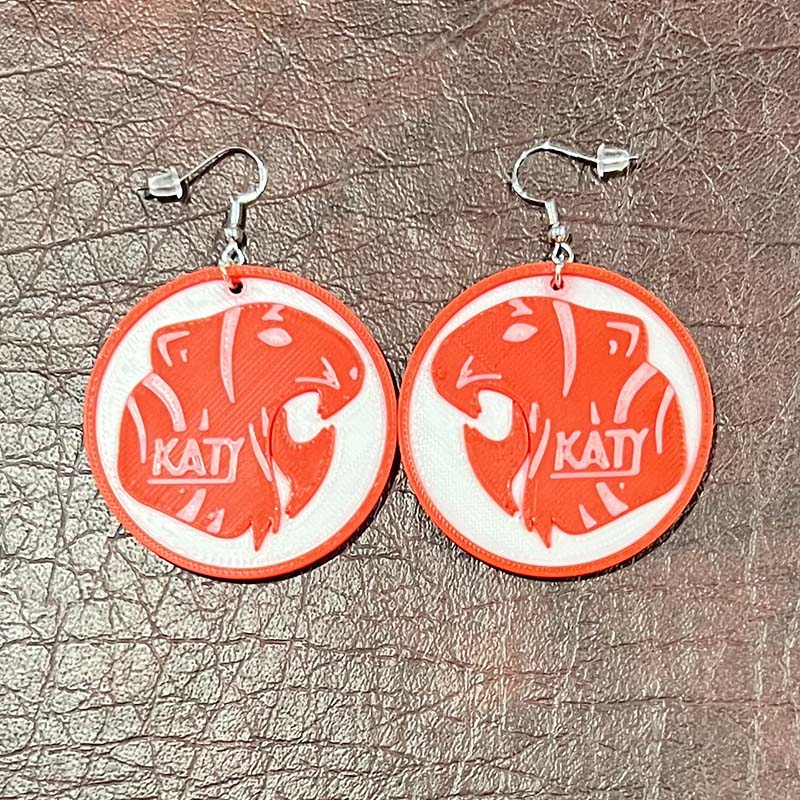 Katy Tiger Round Earrings