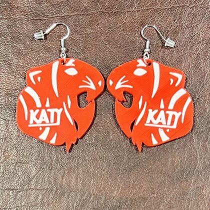 Katy Tigers Earrings - Logo