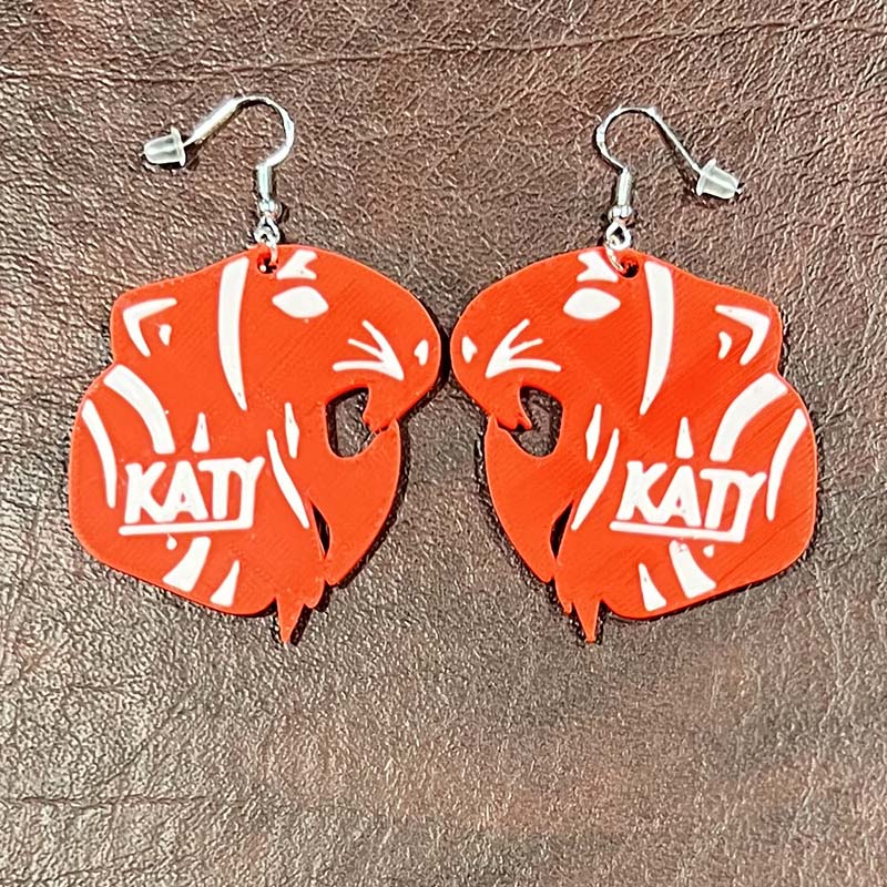 Katy Tigers Earrings - Logo