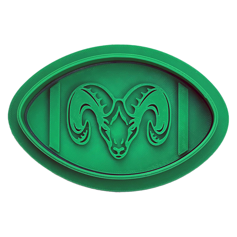 Mayde Creek HS - Football Cookie Cutter with Stamp
