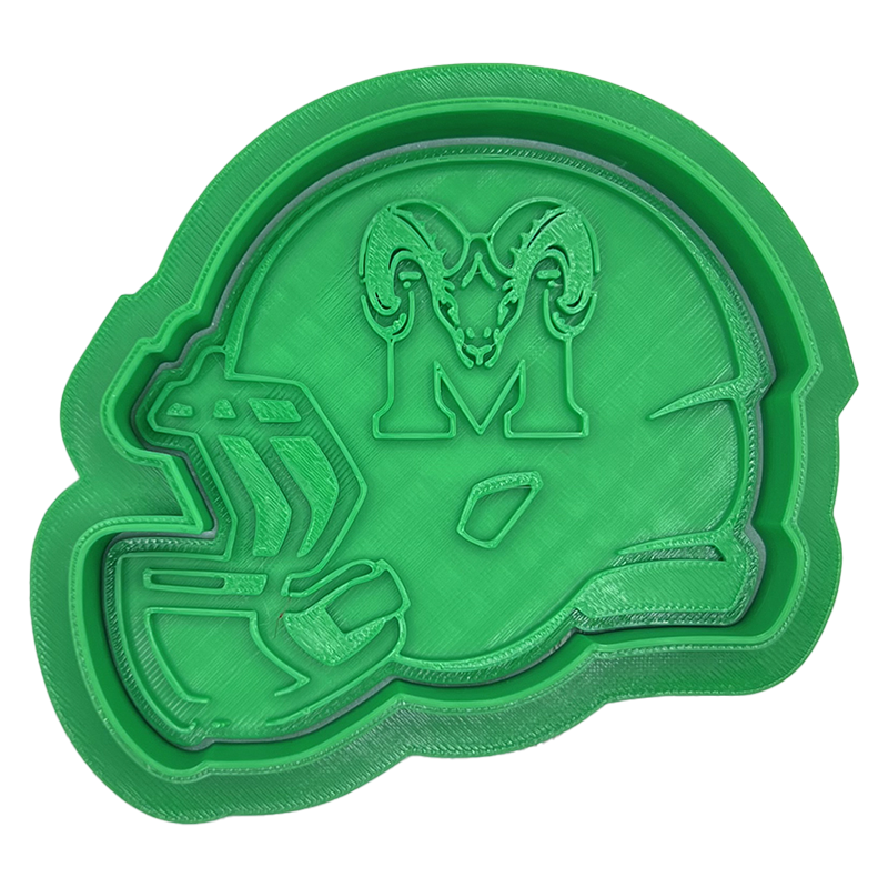 Mayde Creek HS - Helmet Cookie Cutter with Stamp