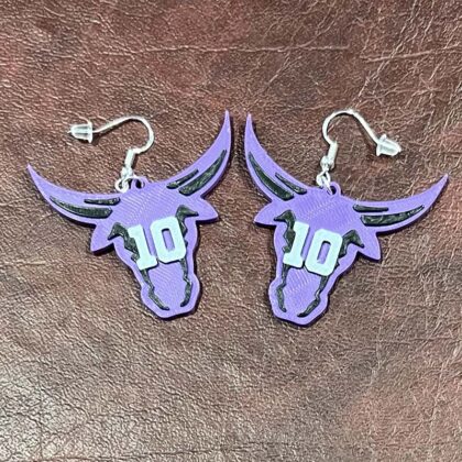 Morton Ranch Earrings with Player Number