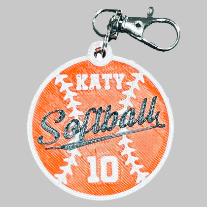 KHS Softball Personalized Backpack/Keyring Tag
