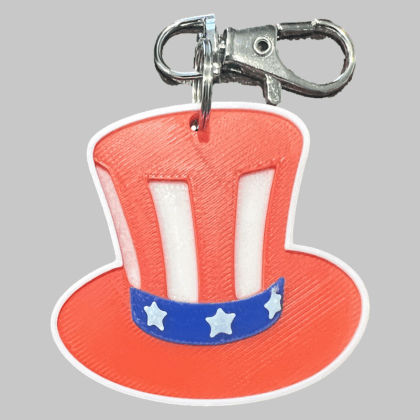 Uncle Sam Hat Backpack/Keyring Tag