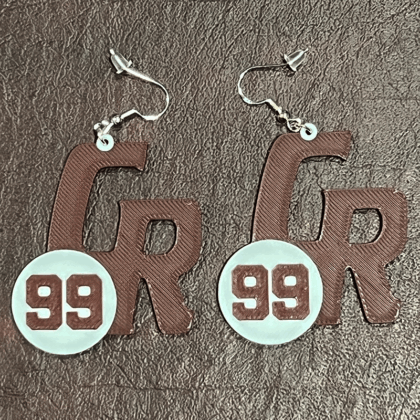Cinco Ranch HS Earrings with Player Number