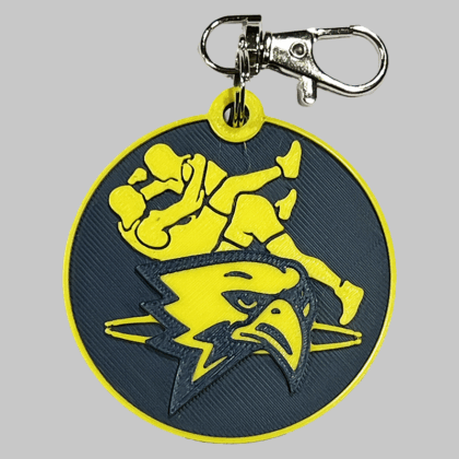 Freeman HS Wrestling Backpack/Keyring Tag