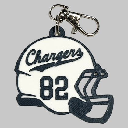 Hillsdale College Football Personalized Backpack/Keyring Tag
