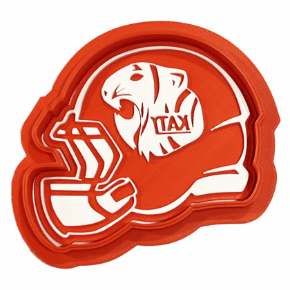 Katy HS - Helmet Cookie Cutter with Stamp