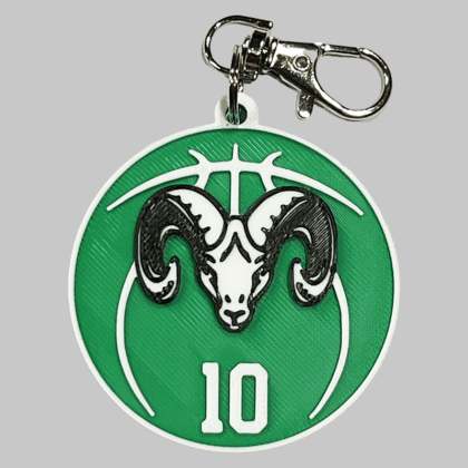 Mayde Creek Basketball Personalized Backpack/Keyring Tag