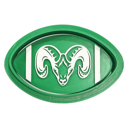 Mayde Creek HS - Football Cookie Cutter with Stamp