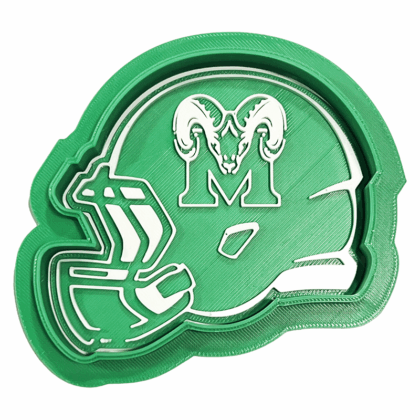 Mayde Creek HS - Helmet Cookie Cutter with Stamp