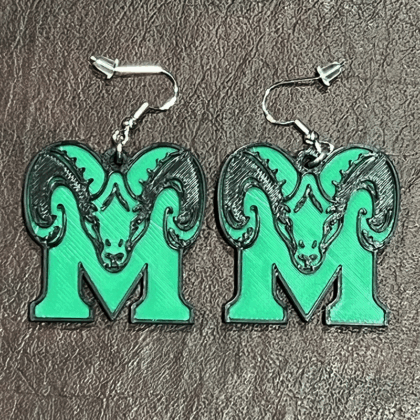 Mayde Creek HS Logo Earrings