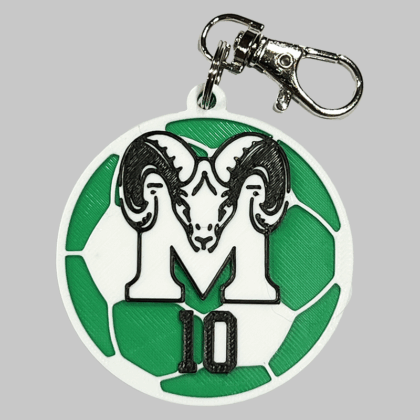 Mayde Creek Soccer Personalized Backpack/Keyring Tag