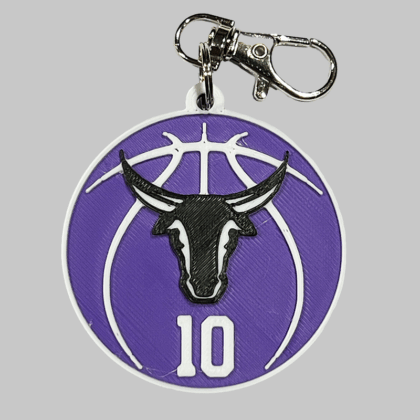 Morton Ranch Basketball Personalized Backpack/Keyring Tag