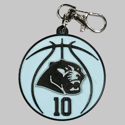 Paetow HS Basketball Personalized Backpack/Keyring Tag