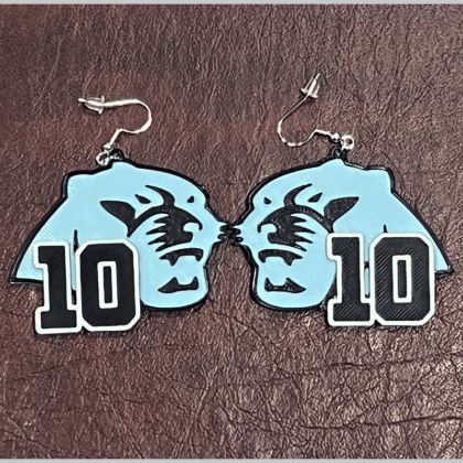 Paetow HS Earrings with Player Number