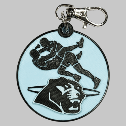 Paetow HS Wrestling Backpack/Keyring Tag