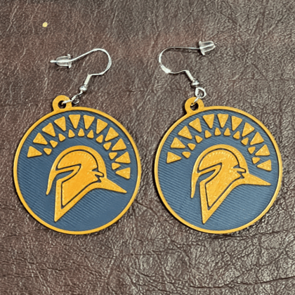 Seven Lakes HS Round Logo Earrings