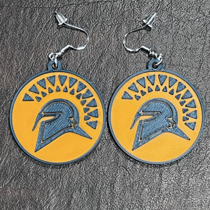 Seven Lakes HS Round Logo Earrings