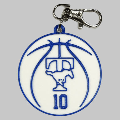 Taylor HS Basketball Personalized Backpack/Keyring Tag