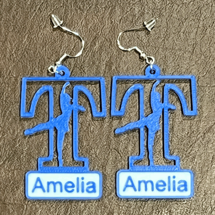 Taylor Dance Personalized Earrings