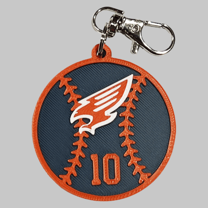 Tompkins Baseball/Softball Personalized Backpack/Keyring Tag
