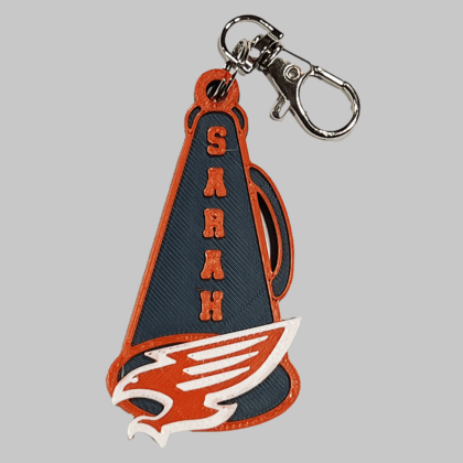 Tompkins HS Cheer Personalized Backpack/Keyring Tag