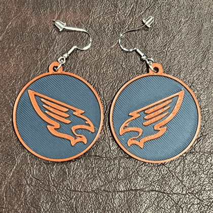 Tompkins HS Round Logo Earrings