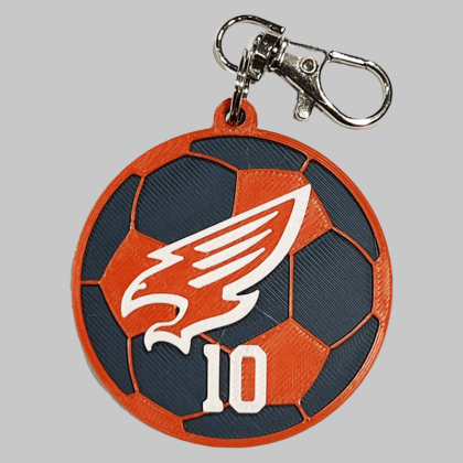 Tompkins Soccer Personalized Backpack/Keyring Tag