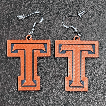 Tompkins HS "T" Earrings