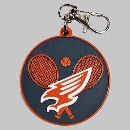 Tompkins HS Tennis Backpack/Keyring Tag