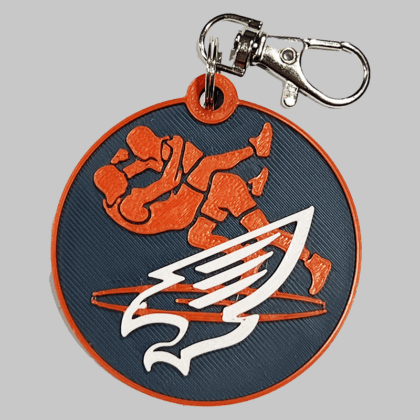 Tompkins HS Wrestling Backpack/Keyring Tag