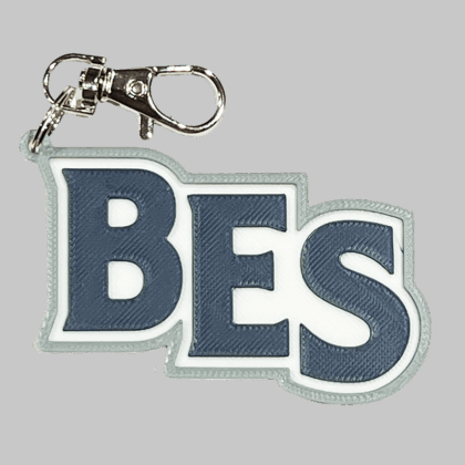 Bryant Elementary "BES" Backpack/Keyring Tag