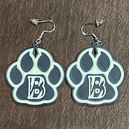 Bryant Elementary Paw Earrings