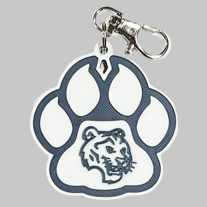 Bryant Elementary Paw Logo Backpack/Keyring Tag