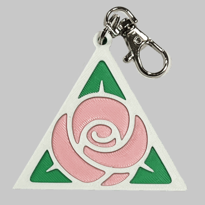 Delta Zeta Rose Backpack/Keyring Tag