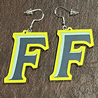 Freeman HS "F" Earrings