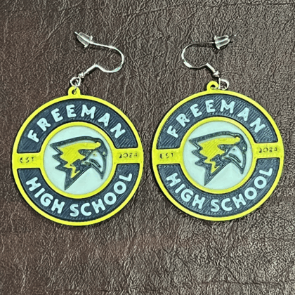 Freeman HS Round Earrings