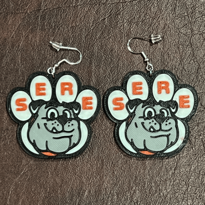 Robertson Elementary Paw Earrings
