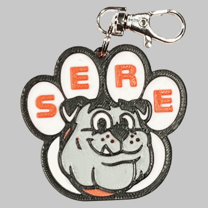 Robertson Elementary Paw Backpack/Keyring Tag