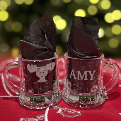 Personalized Vacation Moose Shot Glasses