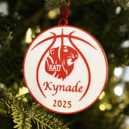 Katy HS Custom Basketball Ornament