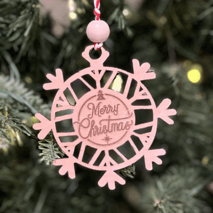 Wooden Snowflake Ornament