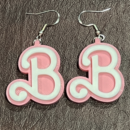 Barbie "B" Earrings